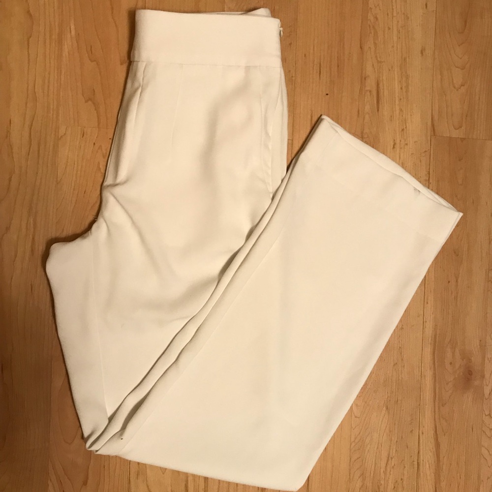 Banana Republic White Wide Leg Trousers